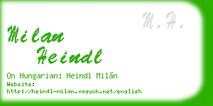 milan heindl business card