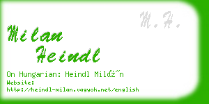 milan heindl business card